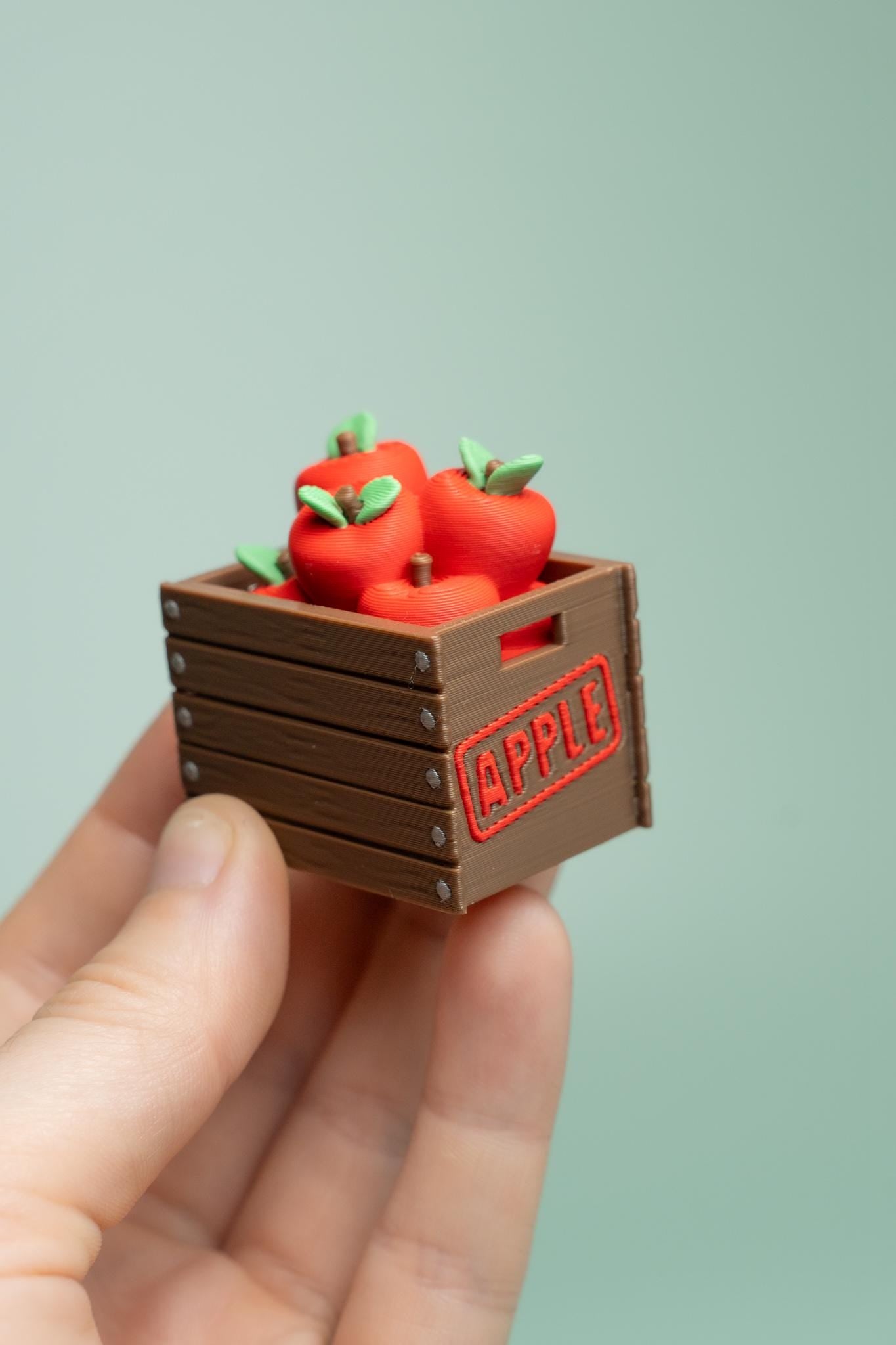 Crate of Apples Fidget Clicker with Wrist Strap or Keychain