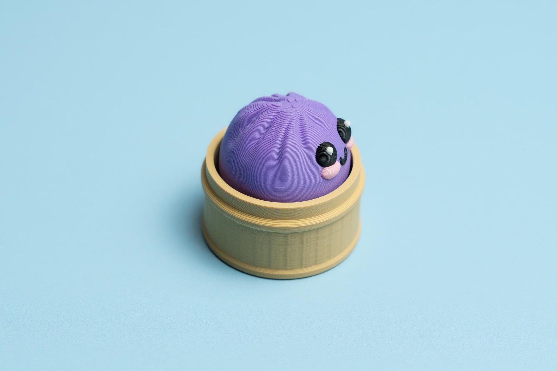 Steamed Bun Fidget Clicker with Wrist Strap or Keychain