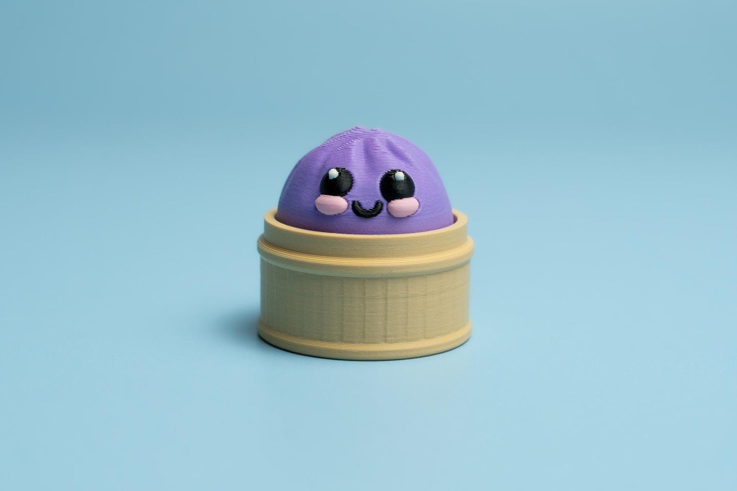 Steamed Bun Fidget Clicker with Wrist Strap or Keychain