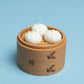 Steamed Buns in Basket Fidget Clicker with Wrist Strap or Keychain