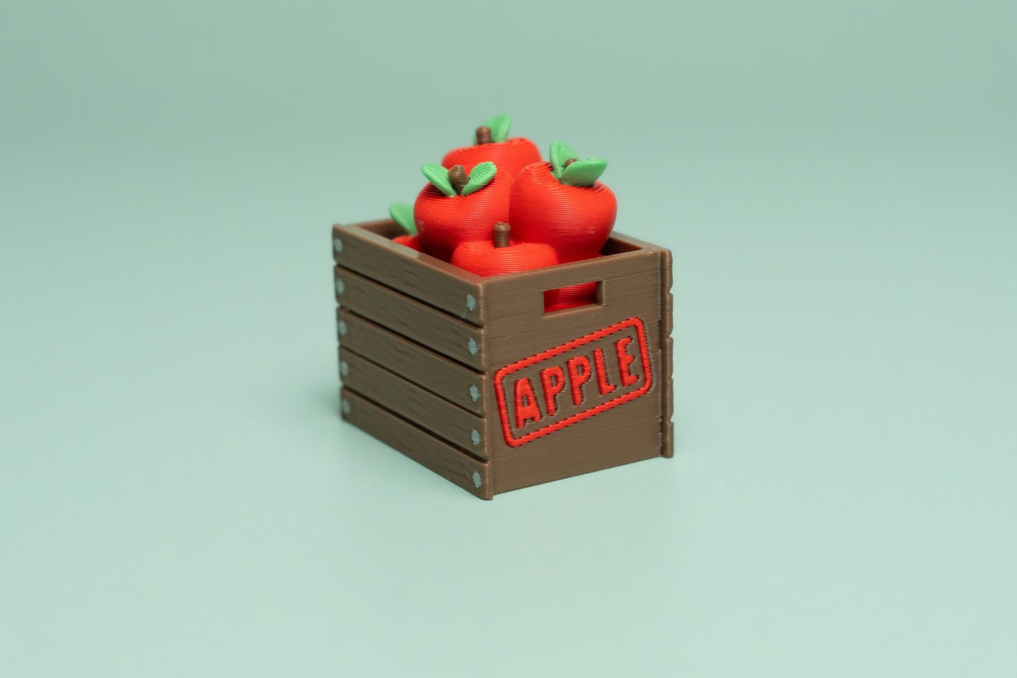 Crate of Apples Fidget Clicker with Wrist Strap or Keychain