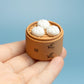 Steamed Buns in Basket Fidget Clicker with Wrist Strap or Keychain