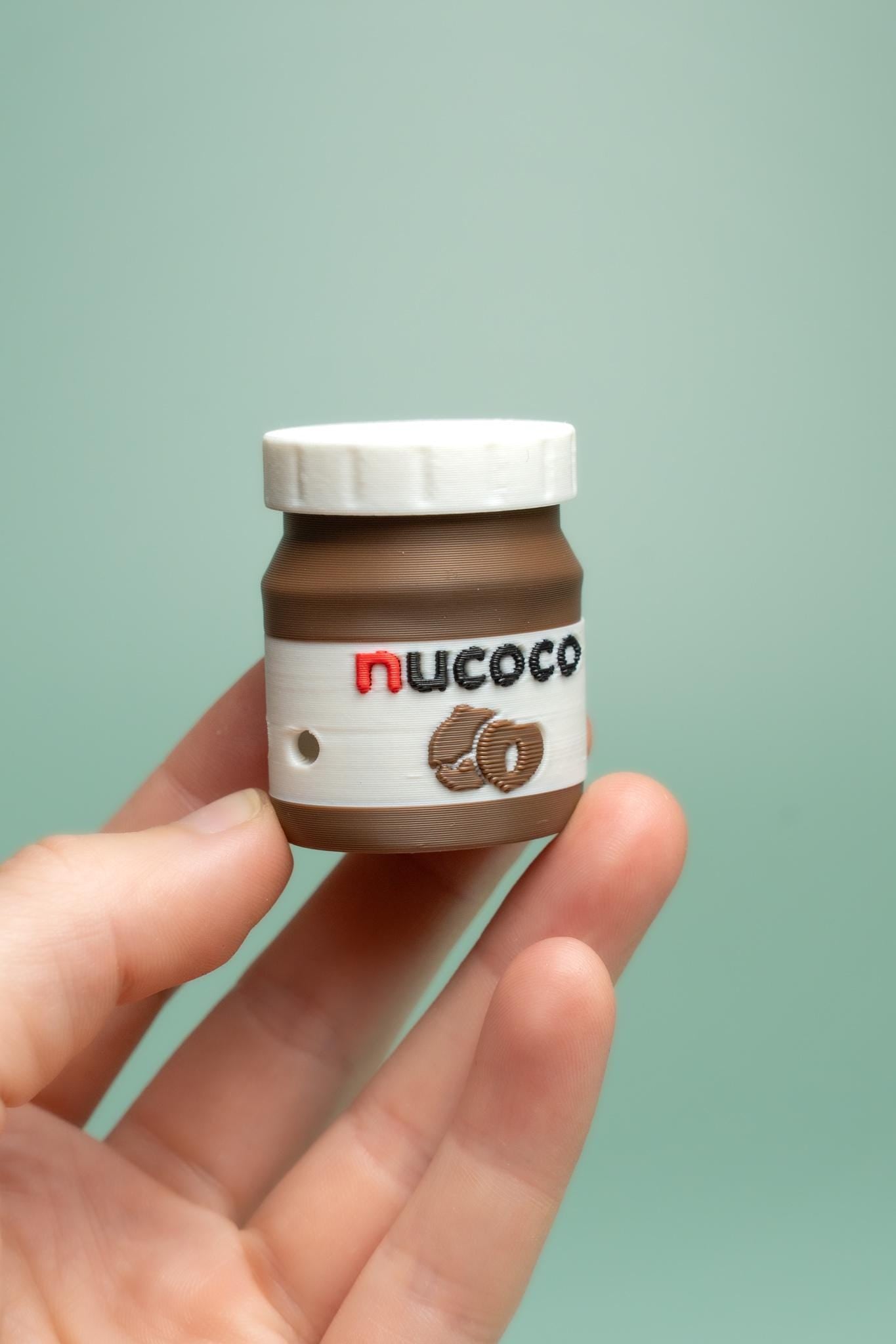 Chocolate Hazelnut Spread Clicker with Wrist Strap or Keychain