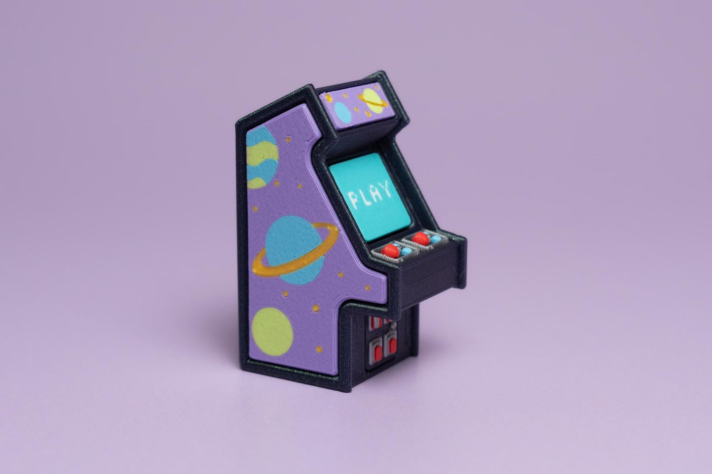 Retro Arcade Machine Clicker with Wrist Strap or Keychain