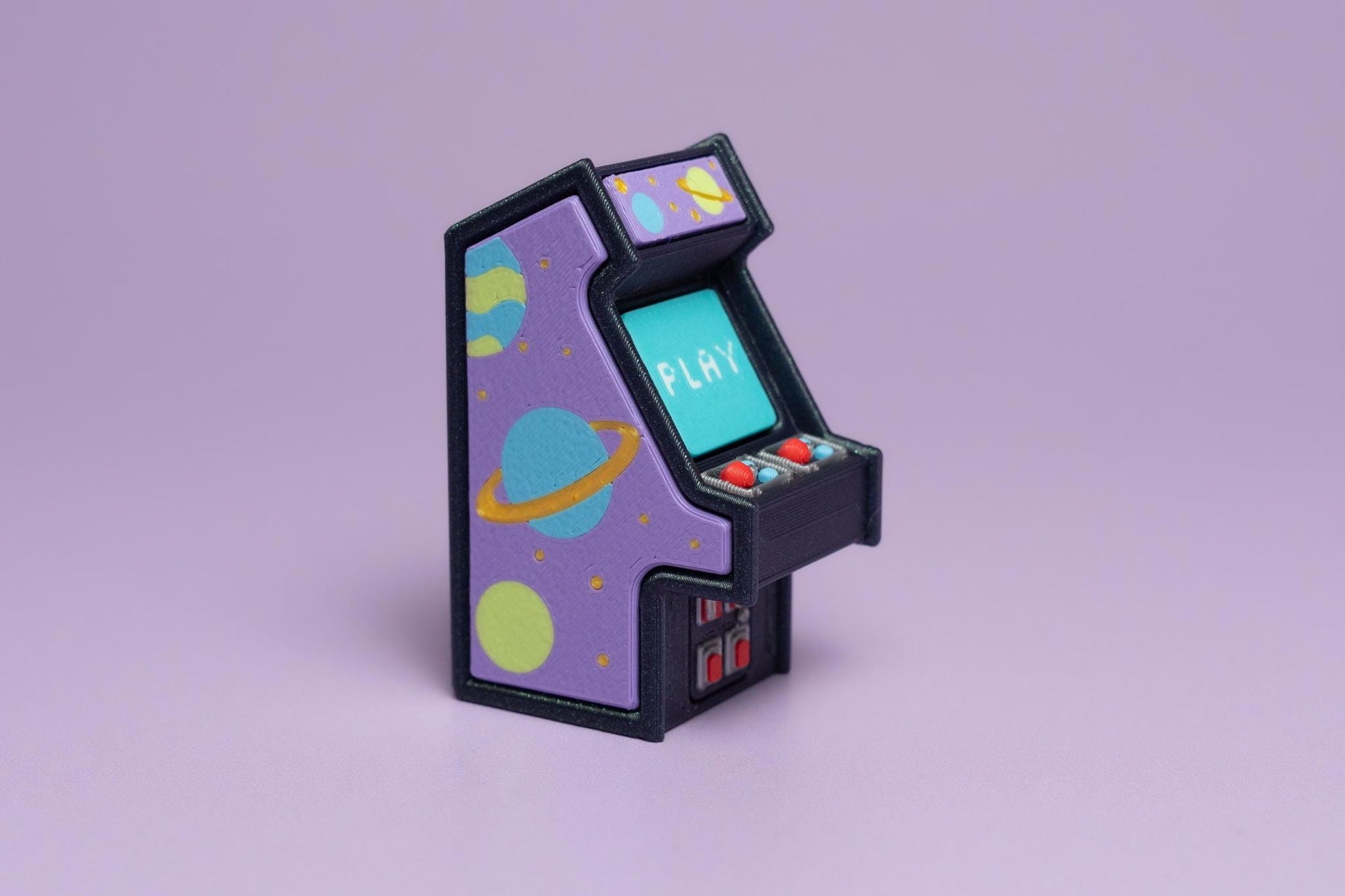 Retro Arcade Machine Clicker with Wrist Strap or Keychain