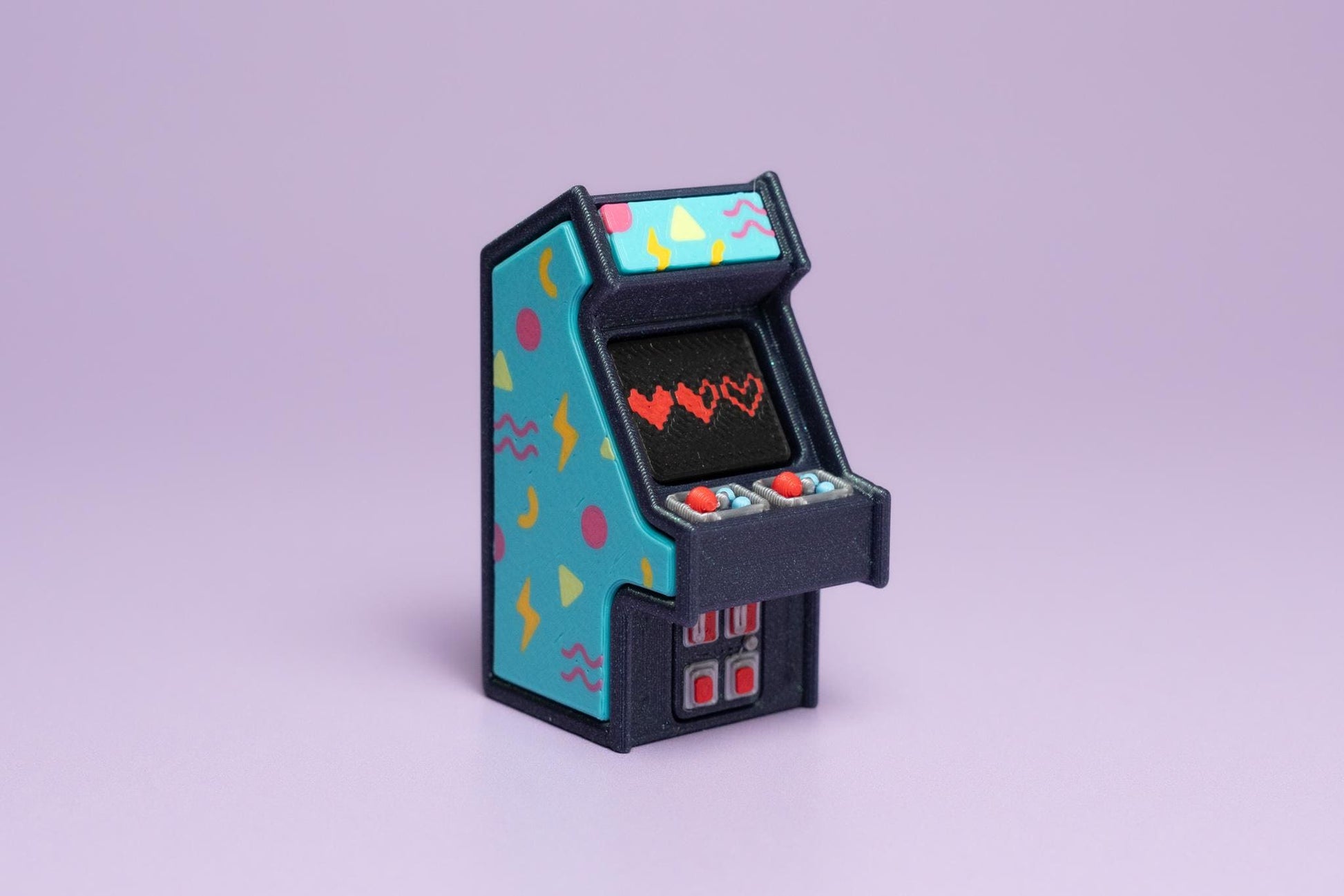 Retro Arcade Machine Clicker with Wrist Strap or Keychain