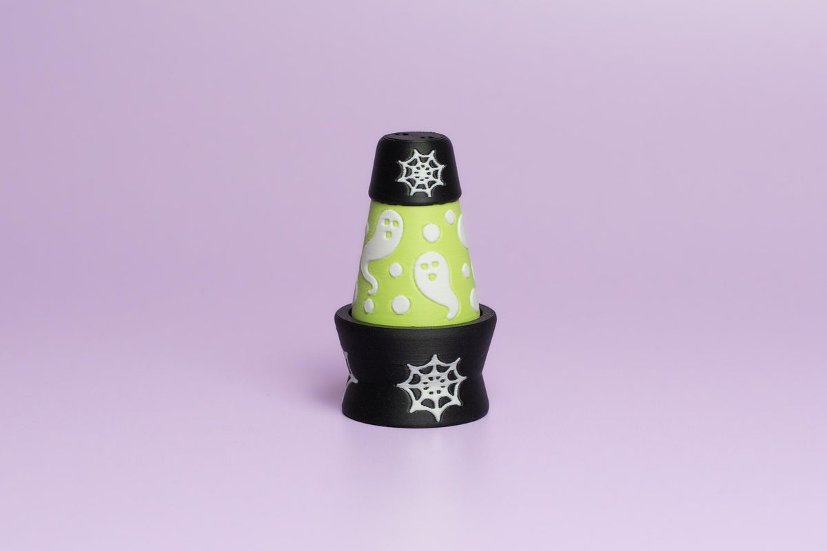 Haunted Lava Lamp Spooky Halloween Fidget Clicker with Wrist Strap or Keychain