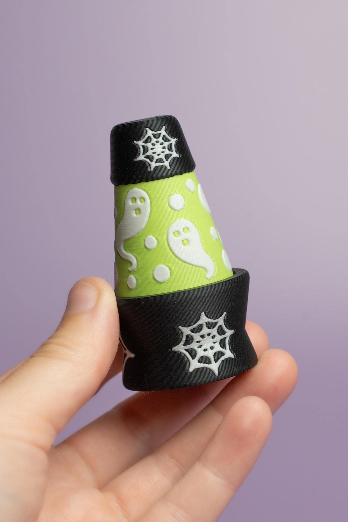 Haunted Lava Lamp Spooky Halloween Fidget Clicker with Wrist Strap or Keychain