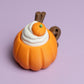 Pumpkin Latte Spooky Halloween Fidget Clicker with Wrist Strap or Keychain