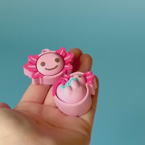 Axolotl Fidget Clickers with Wrist Strap or Keychain - 2 Designs to Choose From!