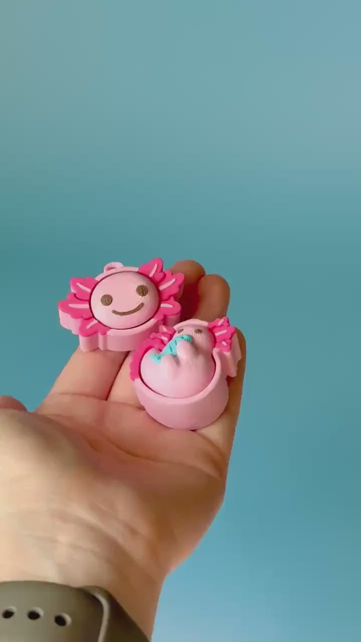 Axolotl Fidget Clickers with Wrist Strap or Keychain - 2 Designs to Choose From!