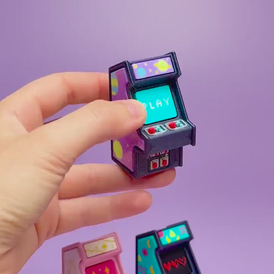 Retro Arcade Machine Clicker with Wrist Strap or Keychain