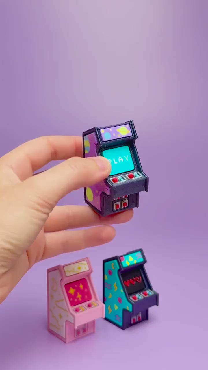 Retro Arcade Machine Clicker with Wrist Strap or Keychain