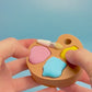 Artist's Paint Palette Multi Fidget Clicker with Wrist Strap or Keychain
