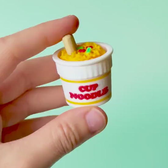 Instant Ramen Noodles Pot Fidget Clicker with Wrist Strap or Keychain