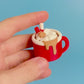 Hot Chocolate & Marshmallows Fidget Clicker with Wrist Strap or Keychain