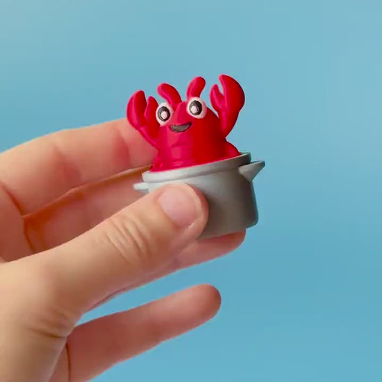 Lobster in Pot Fidget Clicker with Wrist Strap or Keychain