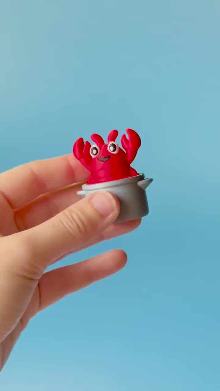 Lobster in Pot Fidget Clicker with Wrist Strap or Keychain