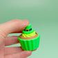 Leprechaun Hat Topped Cupcake St Patrick's Day Fidget Clicker with Wrist Strap or Keychain