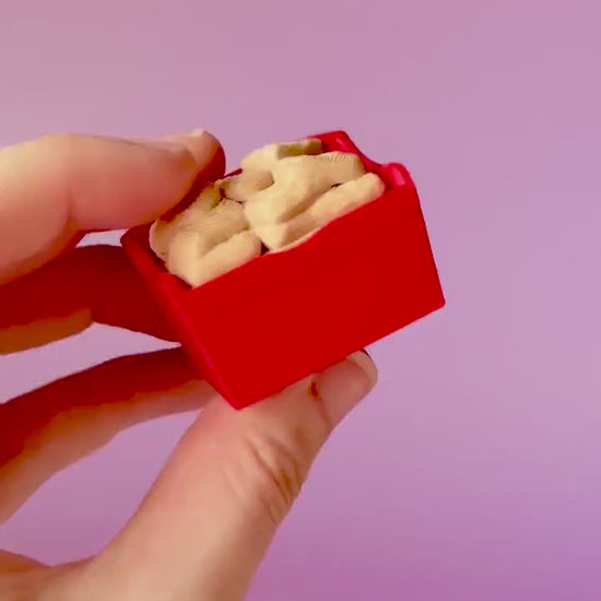 Chicken Nugget Sharebox Fidget Clicker with Wrist Strap or Keychain