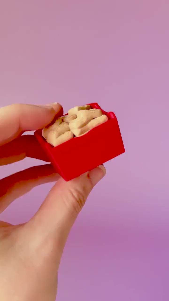 Chicken Nugget Sharebox Fidget Clicker with Wrist Strap or Keychain