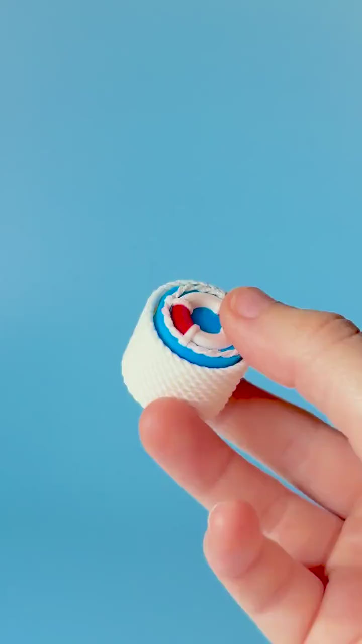 Nautical Themed Fidget Clickers with Wrist Strap or Keychain