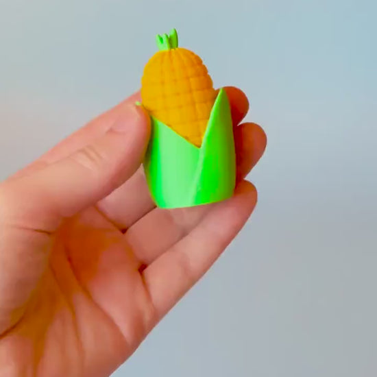 Corn on the Cob Fidget Clicker with Wrist Strap or Keychain