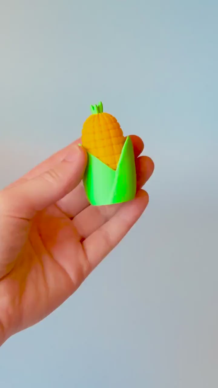 Corn on the Cob Fidget Clicker with Wrist Strap or Keychain