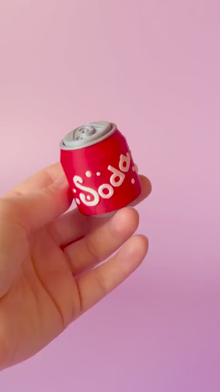Soda Can Fidget Clicker with Wrist Strap or Keychain