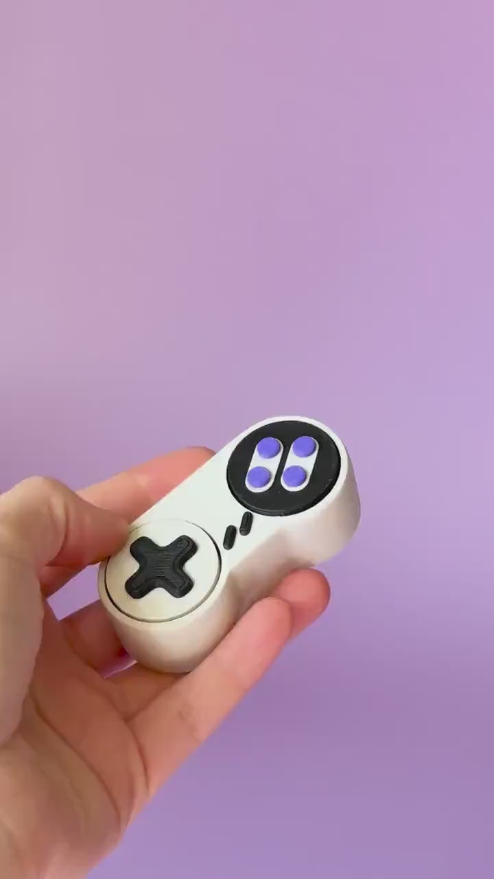 Retro Console Controller Fidget Clicker with Wrist Strap or Keychain