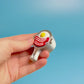 Egg & Bacon in Frying Pan Fidget Clicker with Wrist Strap or Keychain