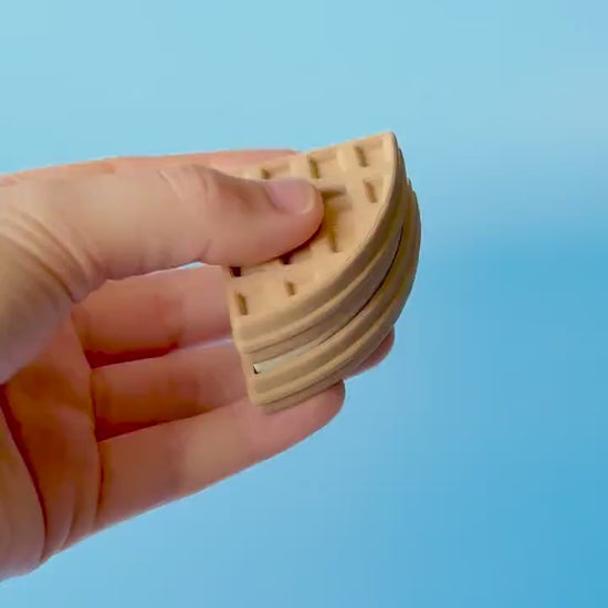 Waffle Ice Cream Sandwich Clicker with Wrist Strap or Keychain