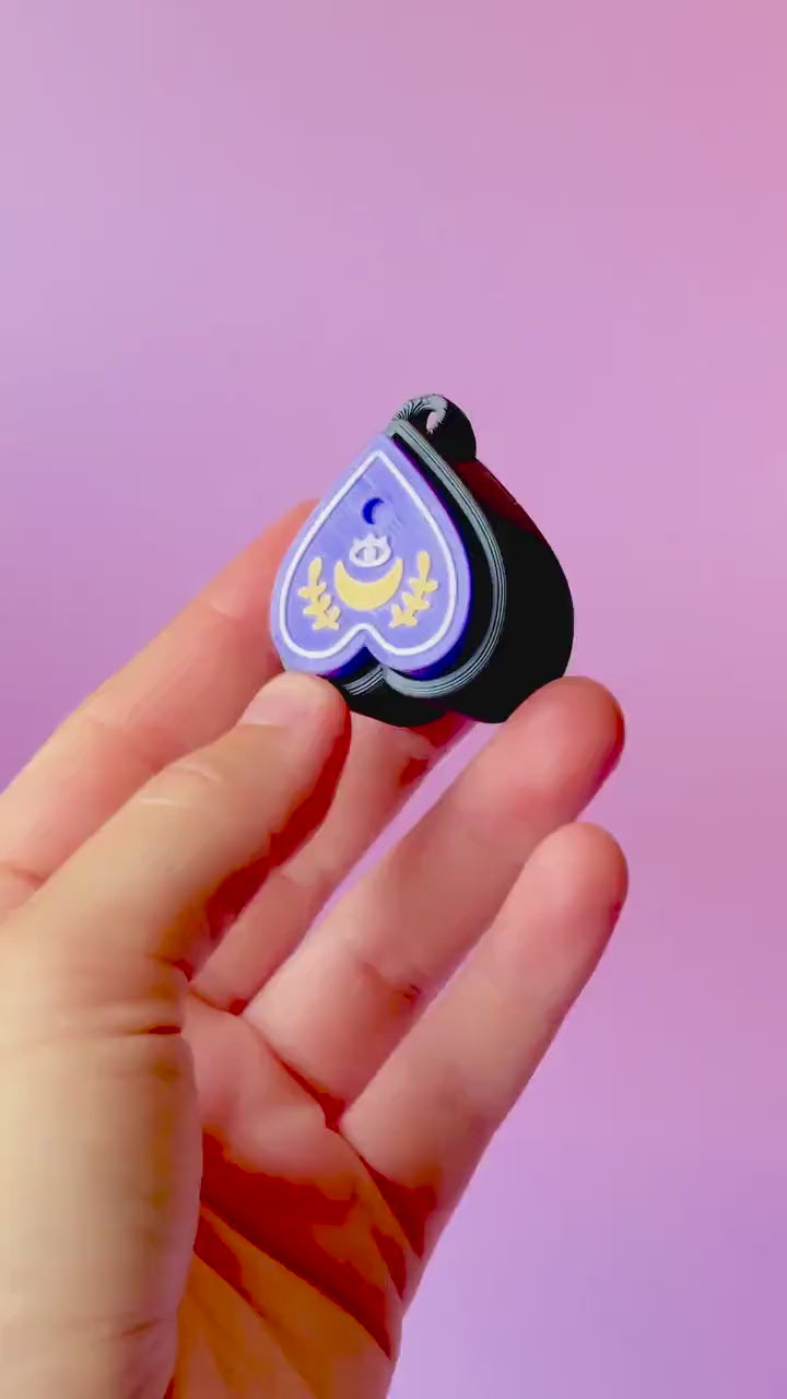 Planchette Spooky Halloween Fidget Clicker with Wrist Strap or Keychain