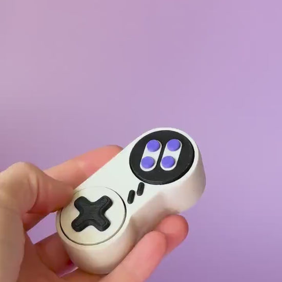 Retro Console Controller Fidget Clicker with Wrist Strap or Keychain