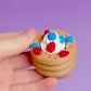 Waffle Stack with Fruit & Whipped Cream Fidget Clicker with Wrist Strap or Keychain