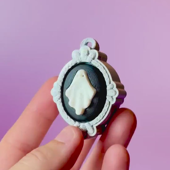 Antique Frames Spooky Halloween Fidget Clickers with Wrist Strap or Keychain