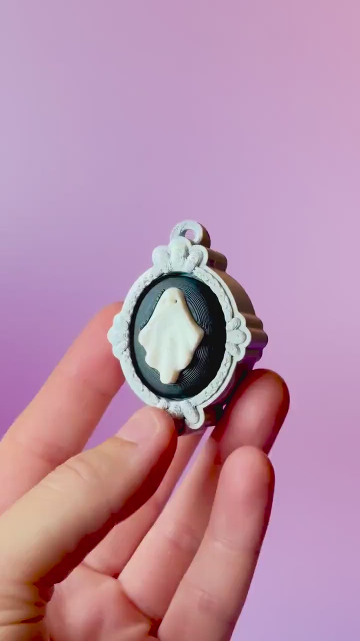 Antique Frames Spooky Halloween Fidget Clickers with Wrist Strap or Keychain