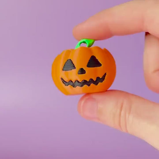 Pumpkin Jack o' Lantern Spooky Halloween Fidget Clicker with Wrist Strap or Keychain