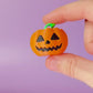 Pumpkin Jack o' Lantern Spooky Halloween Fidget Clicker with Wrist Strap or Keychain