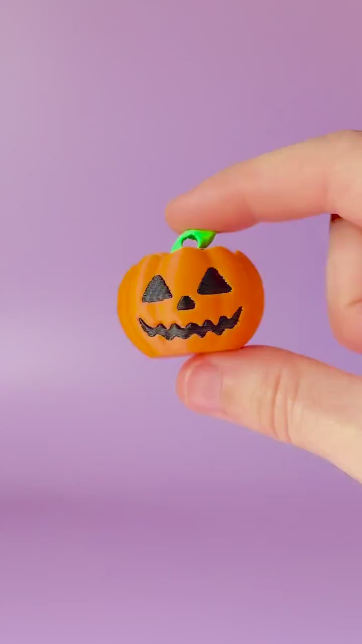 Pumpkin Jack o' Lantern Spooky Halloween Fidget Clicker with Wrist Strap or Keychain