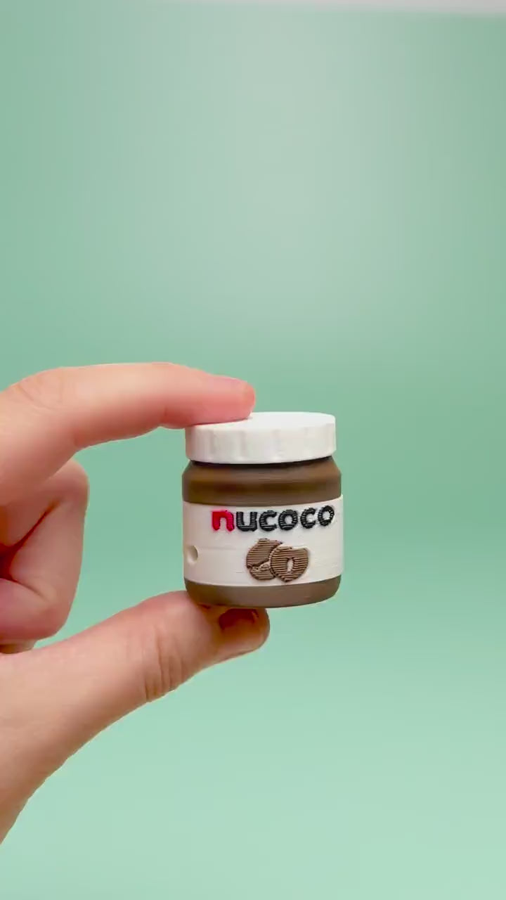 Chocolate Hazelnut Spread Clicker with Wrist Strap or Keychain