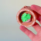 Mini Book Nook with Monstera Feature Fidget Clicker with Wrist Strap or Keychain