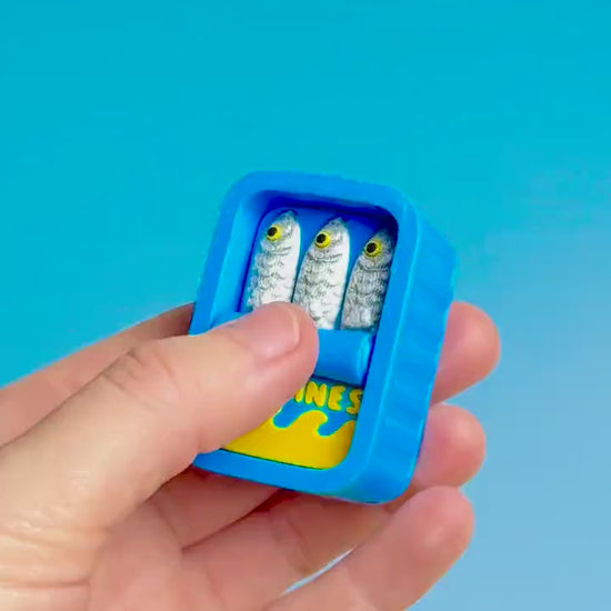 Sardine's Tin Fidget Clicker with Wrist Strap or Keychain