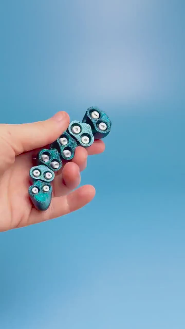 Tentacle Tactile Flexi Fidget with Wrist Strap or Keychain
