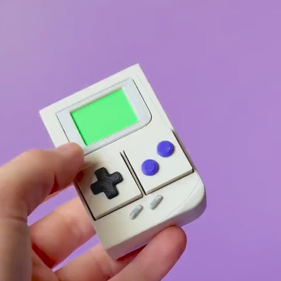 Retro Handheld Console Fidget Clicker with Wrist Strap or Keychain