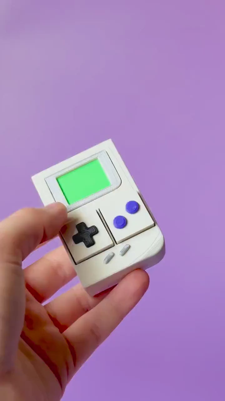 Retro Handheld Console Fidget Clicker with Wrist Strap or Keychain